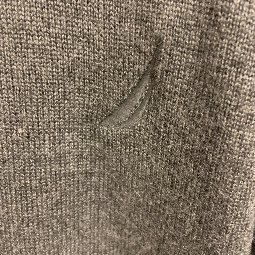 Nautica Gray Quarter Zip Sweater Pullover Ribbed Collar Cotton Blend Men’s Large - Picture 6 of 8